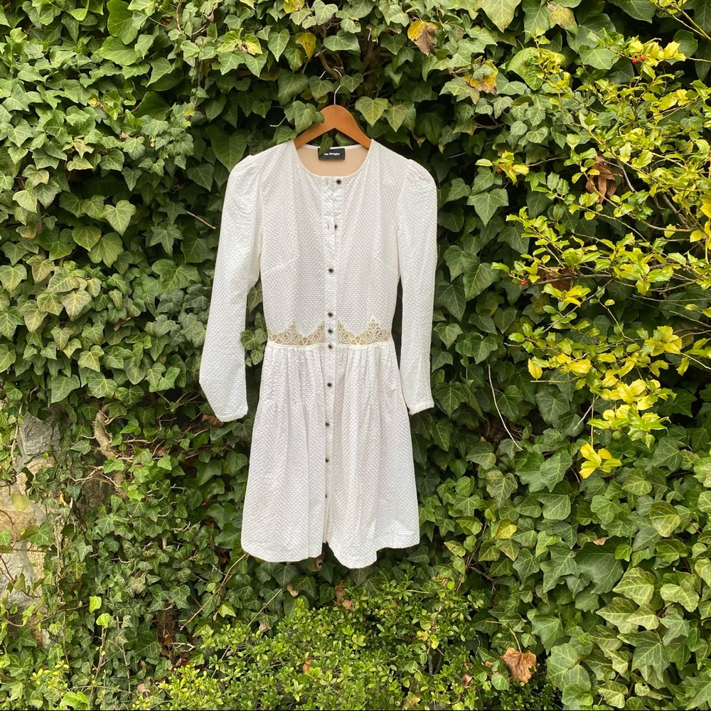 White the Kooples eyelet/ lace dress